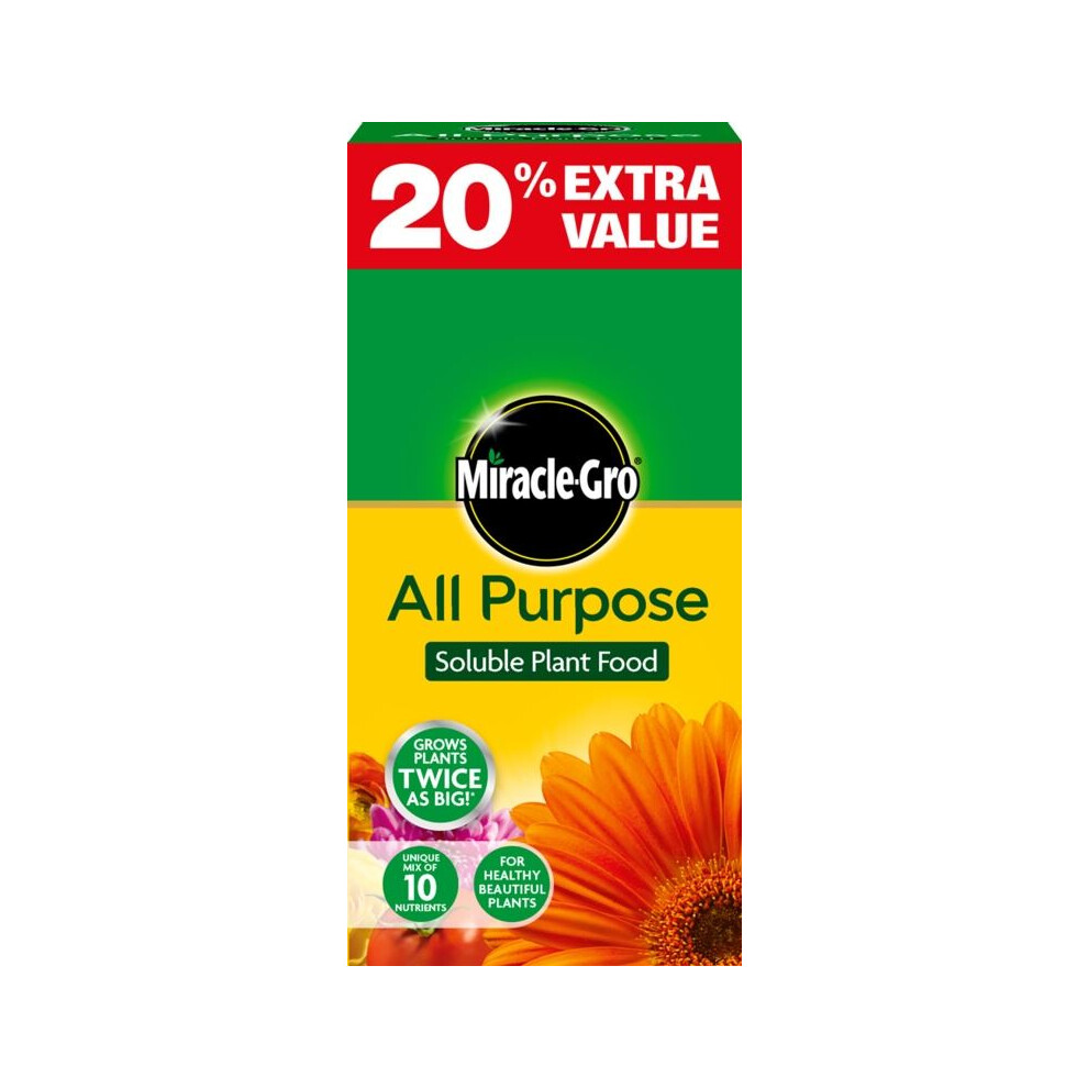 Miracle-Gro All Purpose Soluble Plant Food 1.2 Kg Grows Bigger Healthier Plants