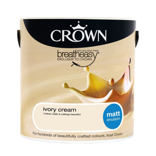 Crown Crown Matt Breatheasy Solvent Free - IVORY CREAM - 2.5L
