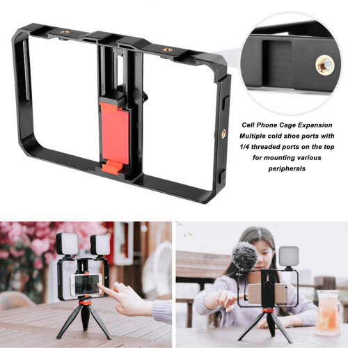 Camera Cage Live Kit with Fill Light, Microphone & Windproof Cover 446g 2