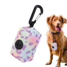 Dog Poop Bag Dispenser with Secure Clip, Compact Holder for Walking Hiking, Purple