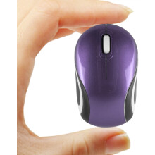 Mini trådløs mus til børn, let design, livligt udseende, ergonomisk komfortabelt greb, bred kompatibilitet med forskellige enheder (lilla)