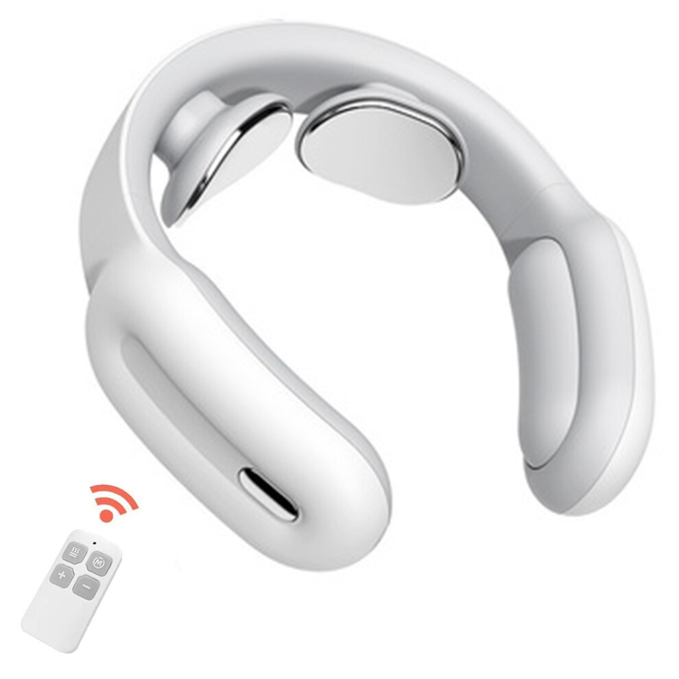 Portable Neck Massager, Cordless & Skin-friendly for On-the-go Relief, Multiple Modes Pulse Massage with Rechargeable Battery, Enhances Blood