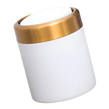 Mini poubelle Ă couvercle pivotant en acier inoxydable,-Blanc