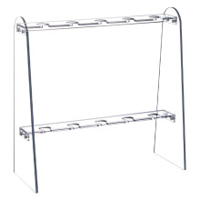 Organisateurs de supports en verre acrylique à 2 niveaux peu