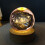 Solar System Crystal Balls Night Light with Wood Base-Moon 5