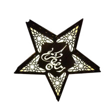 Decorative LED Light Wood Eid Decorative Lamp Star Shape Led-M