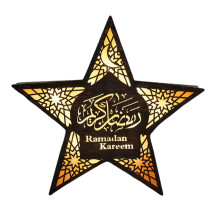 Eid Decorative Lamp for Festival Decoration Wood Night Light-L