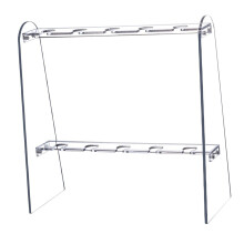 Study Acrylic Champagne Glass Holder Stand 2 Tiered Display Rack