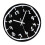 Horloge murale en acrylique avec chiffres et graffitis-Noir 1