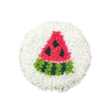 Embroidery Coaster Set with Embroidery Frame-pink watermelon
