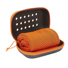 Cooling Towel With Box, Breathable Microfibre QuickDry, Yoga And Sport Towel For Neck And Face, Bright Orange