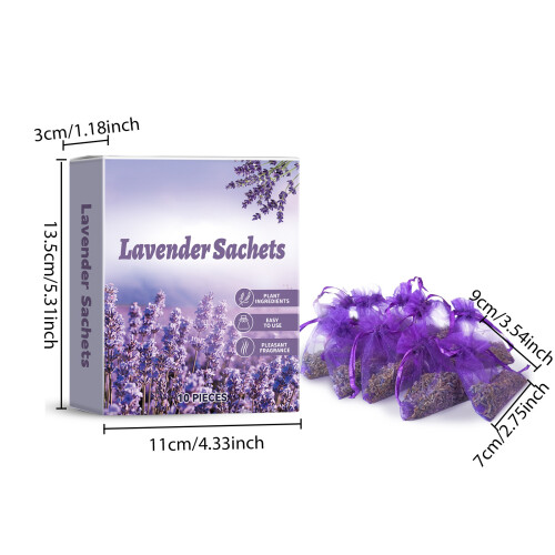 10Pieces Lavender Scented Sachets Deodorant Sachets for Home Use 2