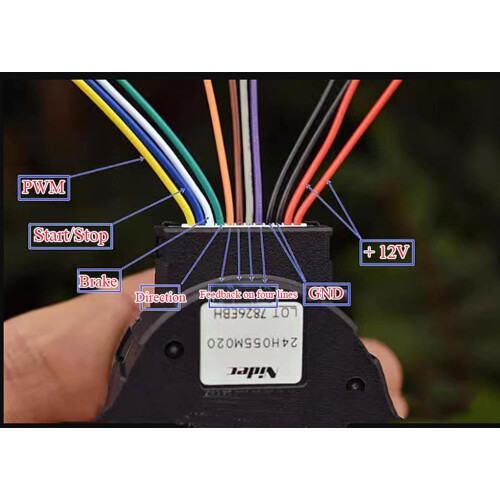 12V Brushless Servo Motor with Encoder,  Torque DC Motor, PWM Speed Control, 100Line 2
