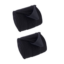 Cold Weather Equestrian Leg Guards Soft Fleece-Black 2pcs