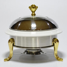 Buffet Food Warmer Stainless Steel with Glass Plate, Electric Warming Tray for Catering and Hot Pot