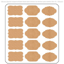 500 Stuks Krafts Label Sticker, Zelfklevende Beschrijfbare-A
