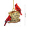 Cardinal Bird Decor, Μαγνήτες Πόρτας με Σίτα, Κόκκινος Ακρυλικός Μαγνήτης 8cm με Ποικίλες 4