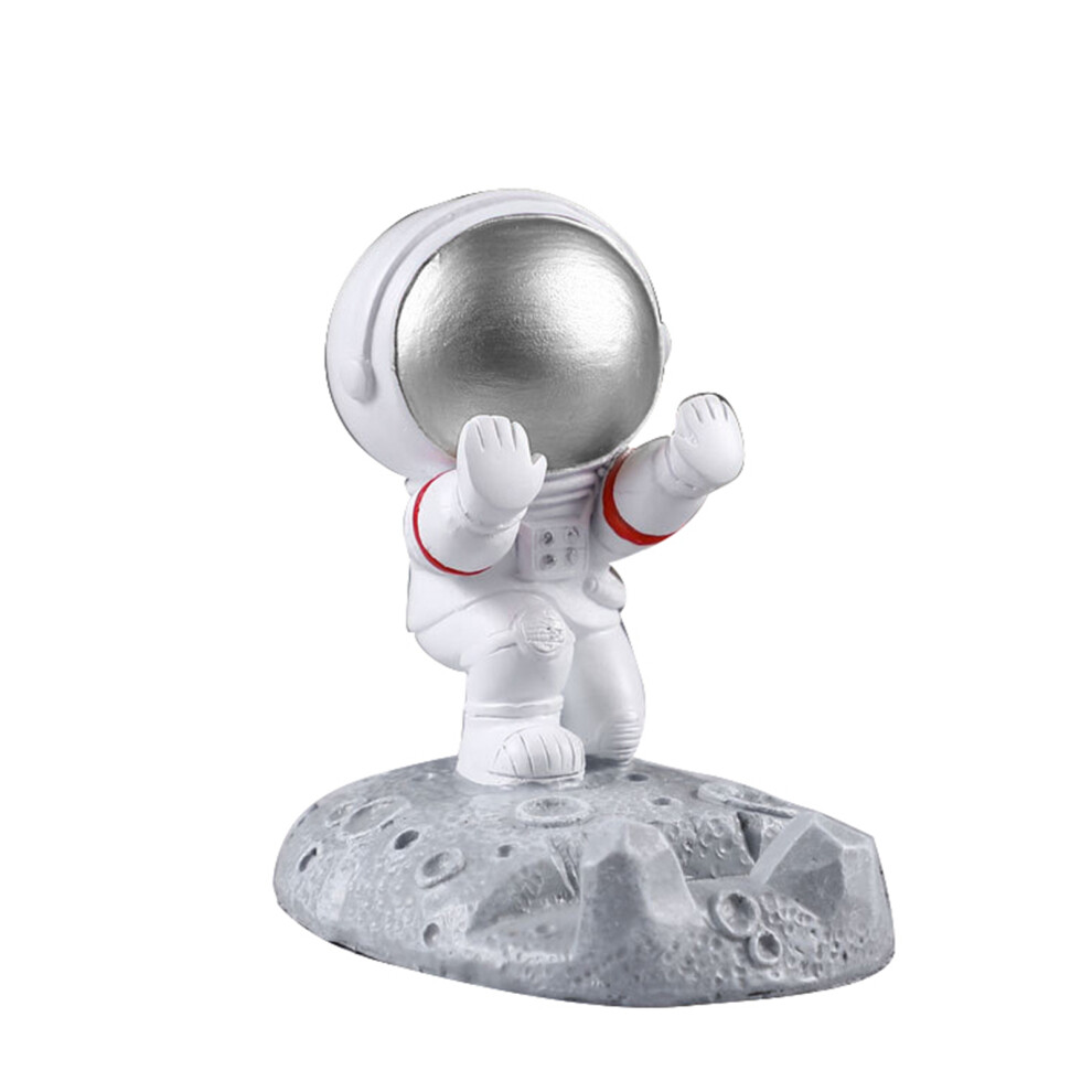 Decorative Desktop Bracket Astronaut Phone Stand, Unique Design Inspiration With Synthetic Resin And Scandinavian Minimalist Style 9148971352573