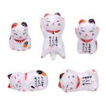 Japanese Style Chopstick Stands, Multi-Use Lucky Cat Ornaments for a Distinctive Dining Experience, Cute Ceramic Tableware Accessories, Ceramic Cat Ch