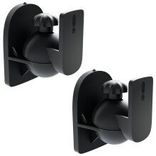Universal Speaker Wall Mounts  2Pack Tilt and Swivel Loudspeaker Mounts, Ceiling or Wall, Up to 3.5 Kg, Black