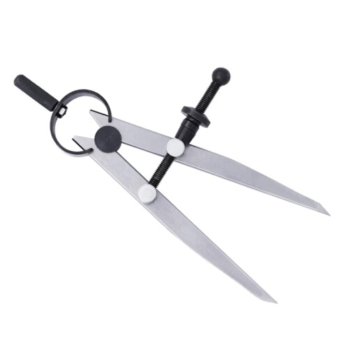 Adjustable precision compass for accurate markings and spacing in craft applications and technical drawing, radius