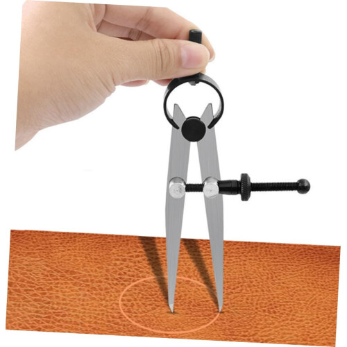Adjustable precision compass for accurate markings and spacing in craft applications and technical drawing, radius 2