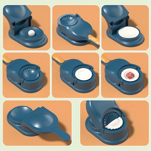 2 in 1 Dumpling Maker and Press Tool, Durable FoodGrade Plastic, Easy Clean for Home Kitchen 2