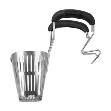 Stainless Steel Skimmer Ladle with Long Handle Grip for Hot Pot Frying Oil Drain and Pasta