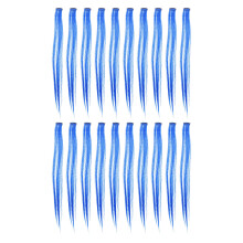 60Stk Blaue Haarextensions Mit Clip, Cosplay Und Haarschmuck