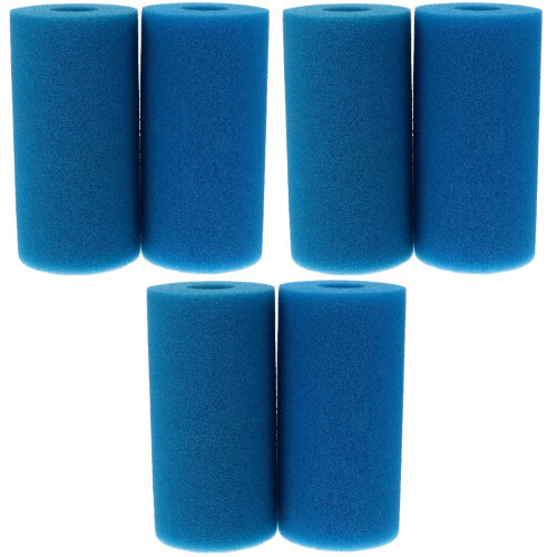 6Stk Pool Filter Austauschbar Waschbar Blau 2