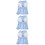 3Stk Haustierkleid Hundeveste Himmelblau 10