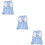3Stk Haustierkleid Hundeveste Himmelblau 11