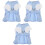 3Stk Haustierkleid Hundeveste Himmelblau 5
