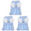 3Stk Haustierkleid Hundeveste Himmelblau 4