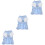 3Stk Haustierkleid Hundeveste Himmelblau 7