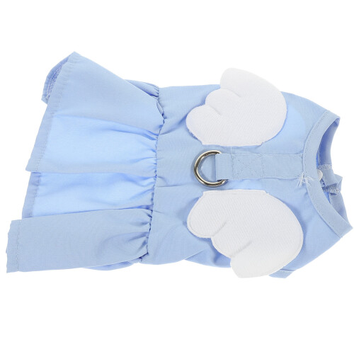 3Stk Haustierkleid Hundeveste Himmelblau 2