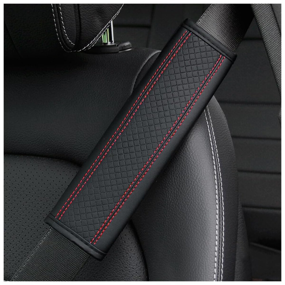 2 Pcs Car Seat Belt Covers For Acura Rdx 20102018, Soft Shoulder Pads With Neck Protection Black/Red 9189345151477