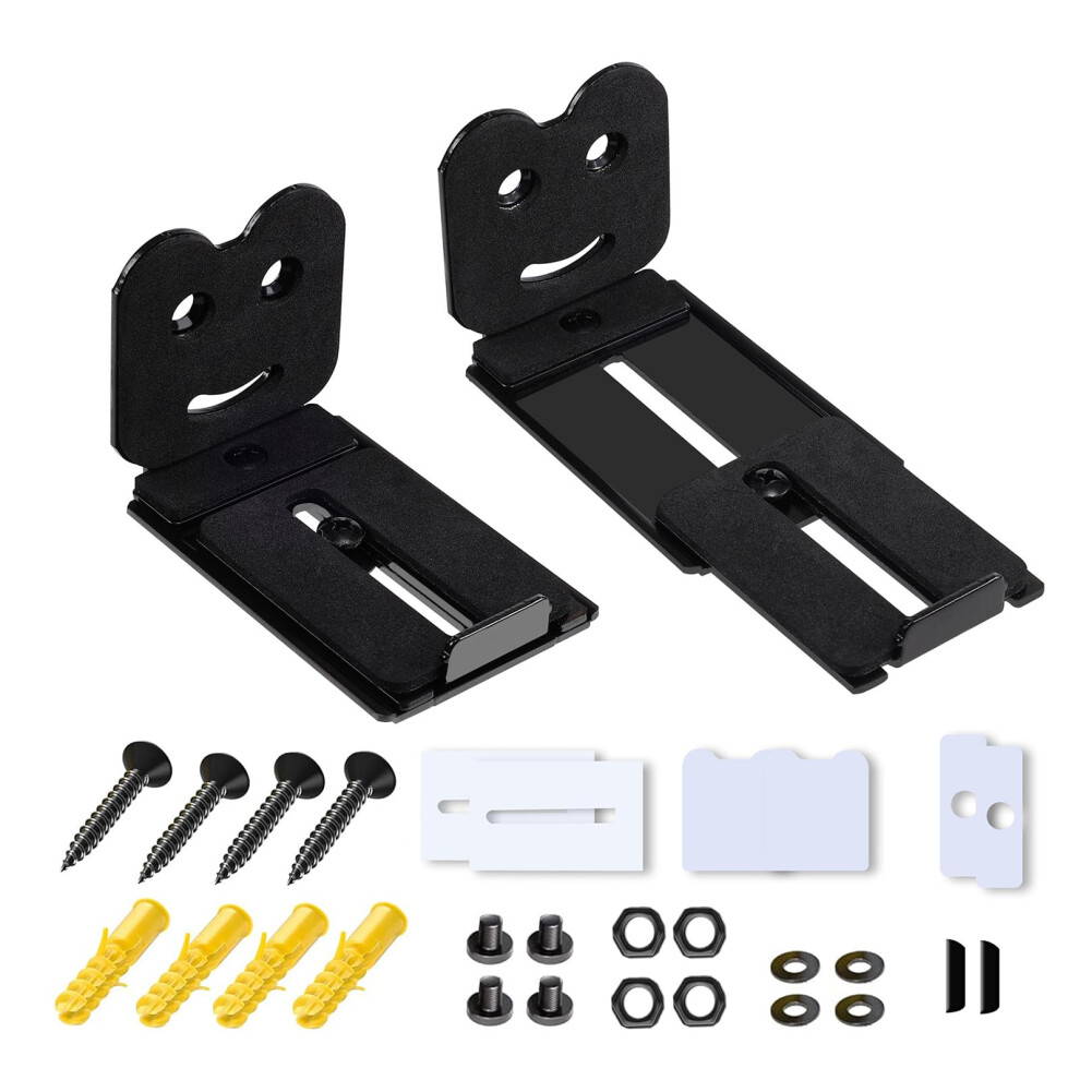 Adjustable Soundbar Wall Mount Brackets, 2Pcs Heavy-Duty Speakers Stand For 50Kg Center Channel, Compatible With Various Models 9189345151583