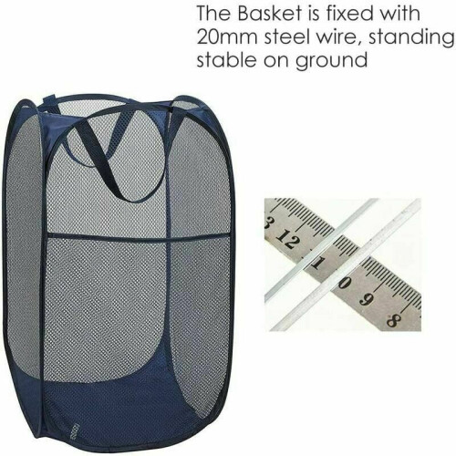 Innovative Pop-Up Laundry Hamper, Reinforced Carry Handle For Enhanced Durability And Portability, Foldable Bin Storage Solution For Your Laundry Need 2