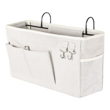 Bedside Caddy, Hanging Storage Organizer for Versatile Placement, Canvas and Iron Construction Ensures Steady and Secure Fixation for Home Dorm Hospit