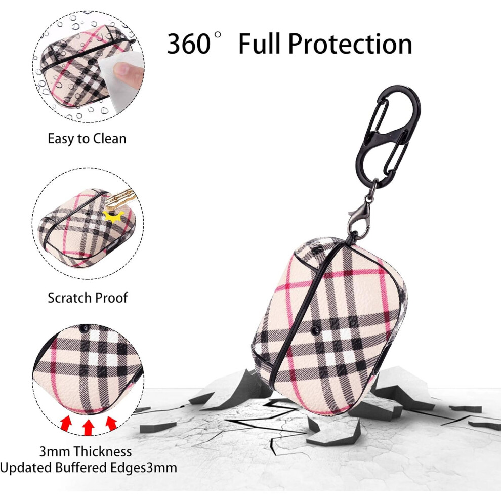 Leather Protection Case For Airpods Pro, Luxurious Look With Premium Leather And All-Round Protective Design, Compatible With Recharge Port Access 9128293855563
