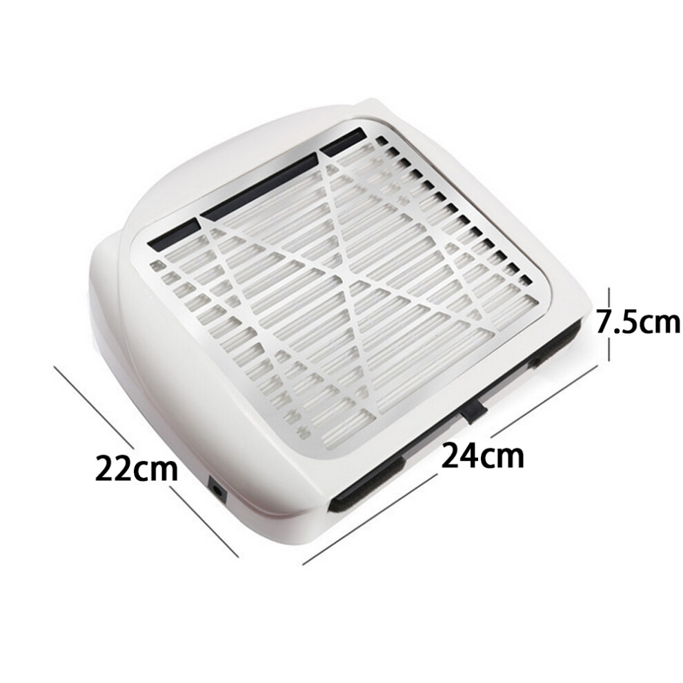 Nail Dust Collector For Acrylic Nails, Reusable Filters Nail Vacuum With 60W Powerful Suction, One-Button Control Dust Collector Fan For Salon & 9128293856249