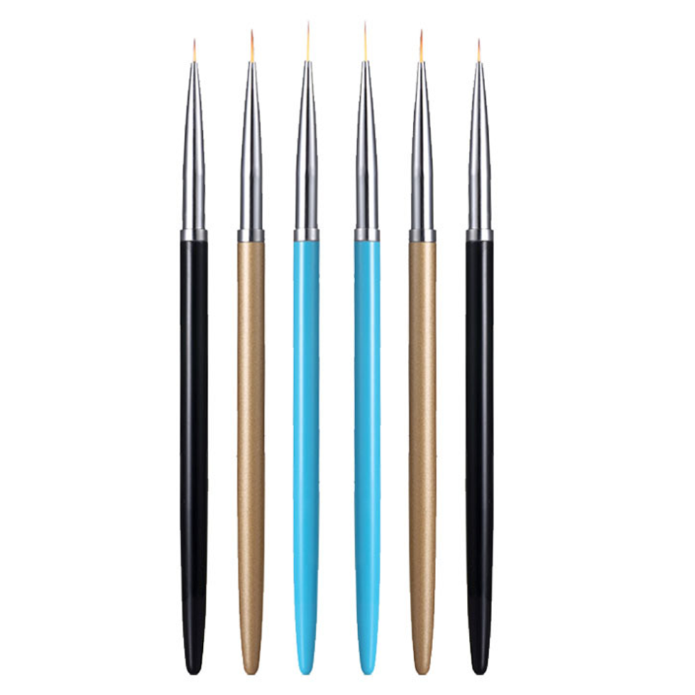 Quality Durable Nail Art Brushes, Acrylic Nail Design Tools for UV Gel Painting, Handy Tiny Brush Pens for Salon Or Diy Manicures, Professional-grade