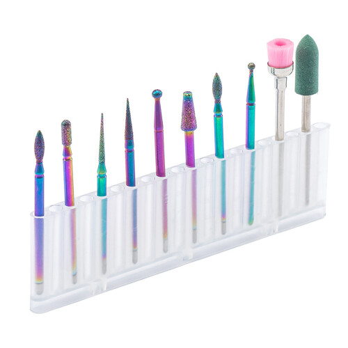 Broca elétrica para manicure, para unhas de gel acrílico, universal de 8,1 cm (3/32 polegadas), broca de segurança para cutículas, conjunto