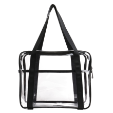 Nécessaire transparente para maquiagem, organizador de cosméticos para viagem com estrutura resistente para uso multifuncional, bolsa de PVC