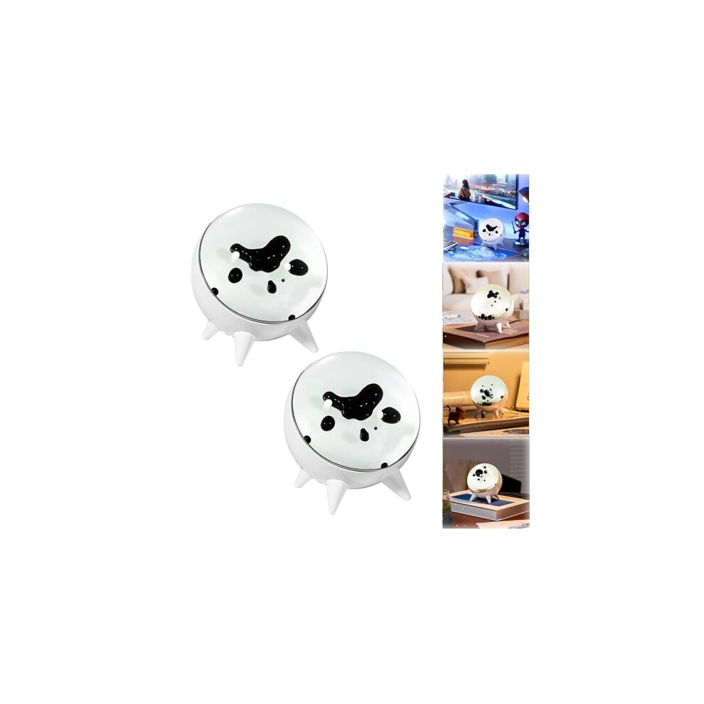 Ferrofluid Music Visualizer Speaker 2Pack Sound Reactive Magnetic Liquid Rhythm Desk Decor White/Light 9426802402902