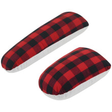 Red Plaid Quilting Ironing Pad Set with Sewing Pressing Ham Tool, Dual Sizes for Crisp Edges