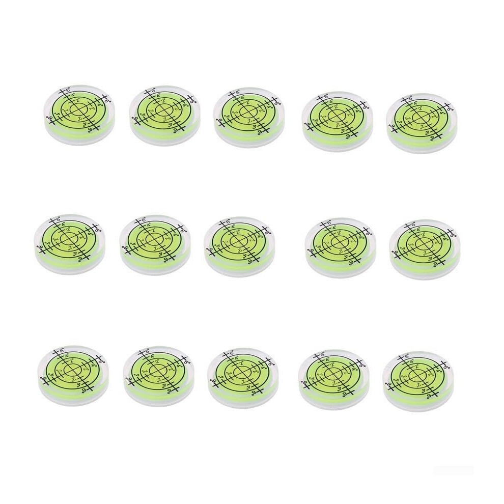 15Pcs 32Mm Green Bubble Levels For Accurate Spirit Leveling And Measurement, Precision Tool Set 9426802403008