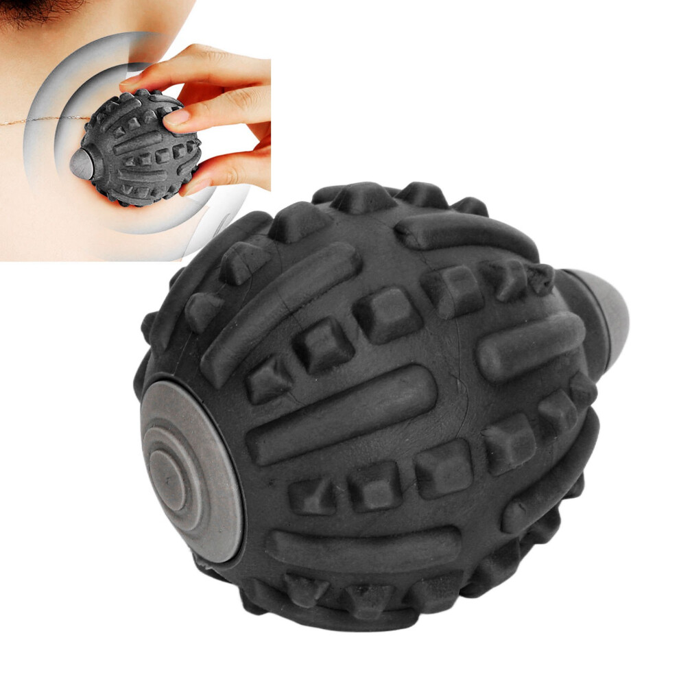 Black Electric Fascia Massage Ball With Vibrating Trigger Point Therapy