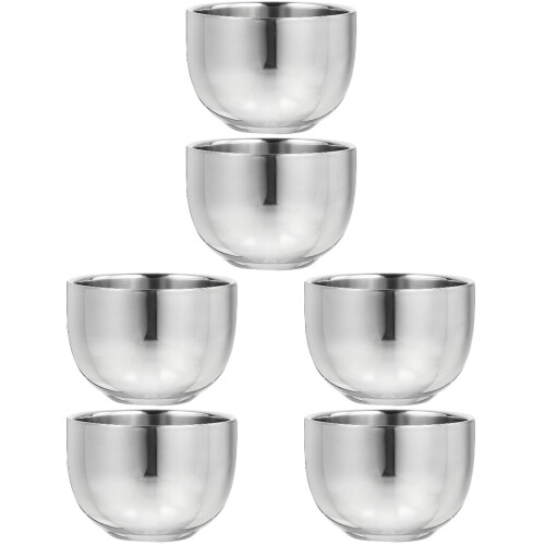 6Stk Männer Rasier Schale Silber Kompakt Und Elegant 1